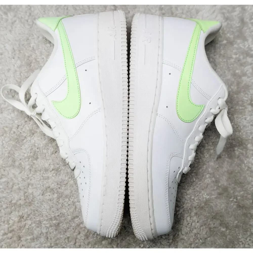 Nike Air Force 1 07 Next Nature White Lime Blast Sneakers Womens 9.5 DD8959-114